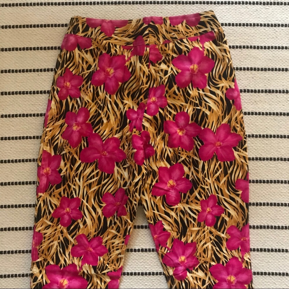 vintage escada floral pants | size 34 - Picture 9 of 11